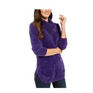 NWT Royal Purple Cowl Neck Sweater